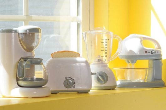 Theo Klein BRAUN Play Kitchen Appliances pretend Mixer Coffee Maker Blender  work