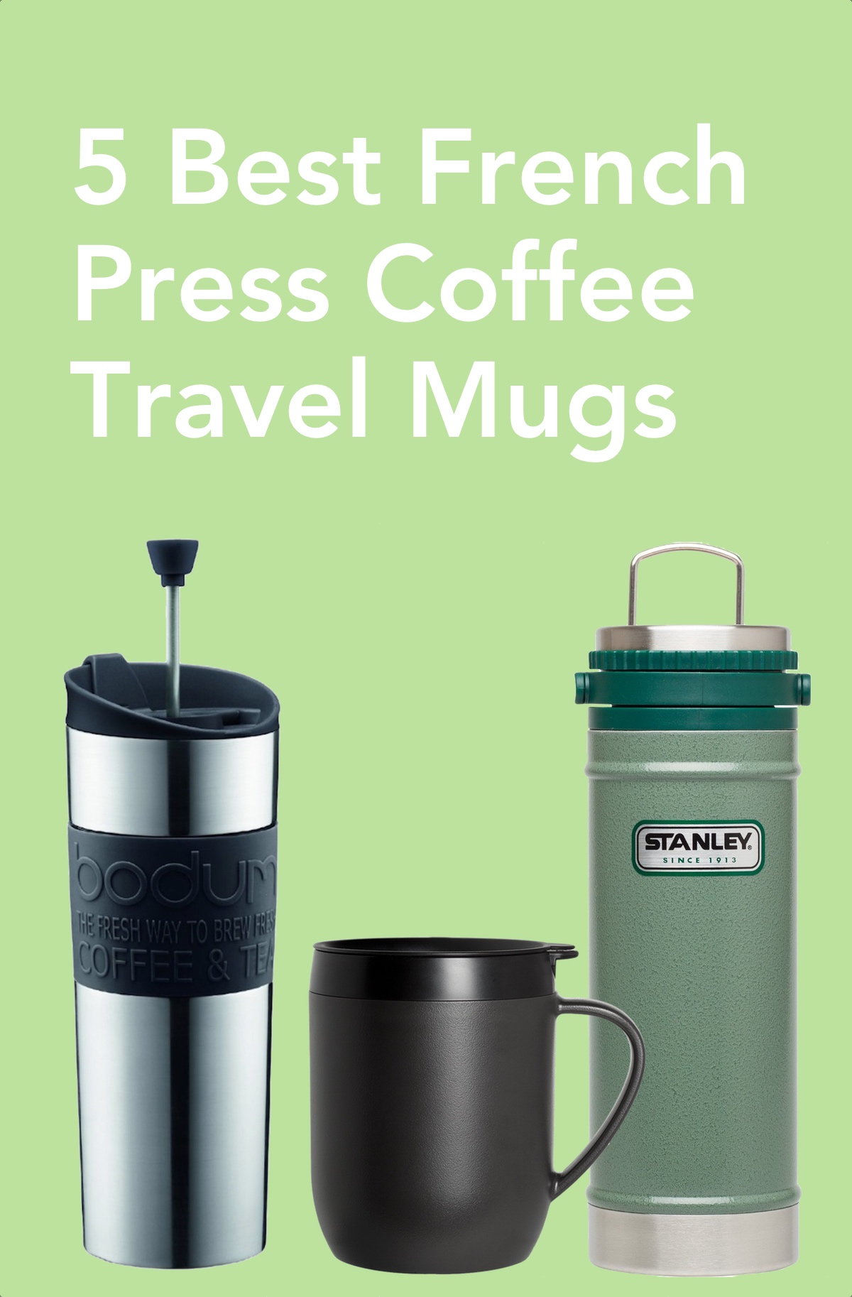 French Press Travel Mug Red Self Lock Portable Coffee Maker Travel Coffee  Mug