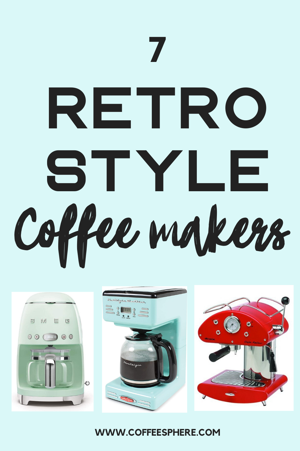 12 Cup Retro Coffee Maker, Aqua