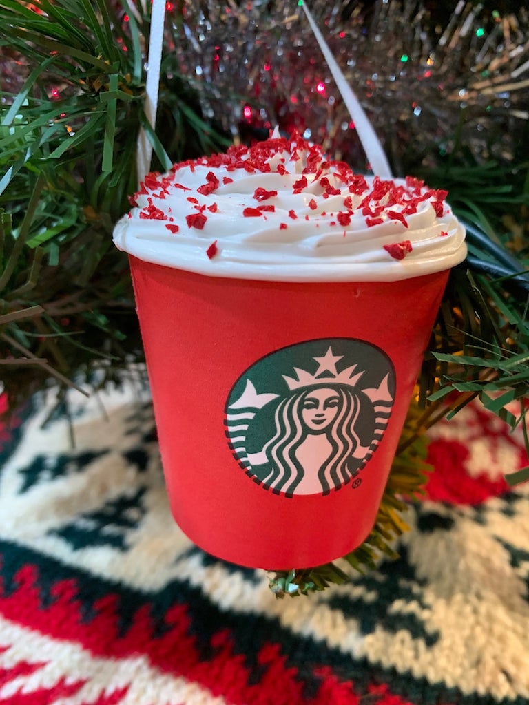 Starbucks Ornaments, Coffee Cup Ornaments, Christmas Ornaments, Faux  Whipped Cream Mini Ornaments, Starbucks Faux Mini Ornaments 