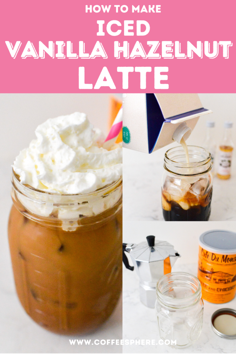 Iced Vanilla Hazelnut Latte - CoffeeSphere